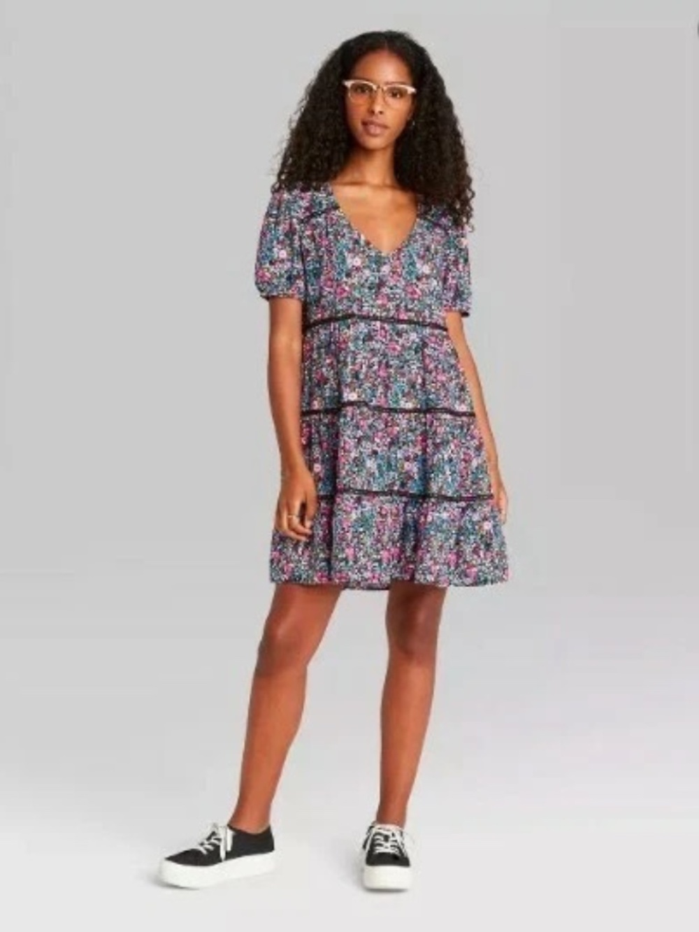 Wild Fable Floral Tiered Babydoll Dress XXL NWT